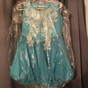 Elegant Blue Pageant Dress